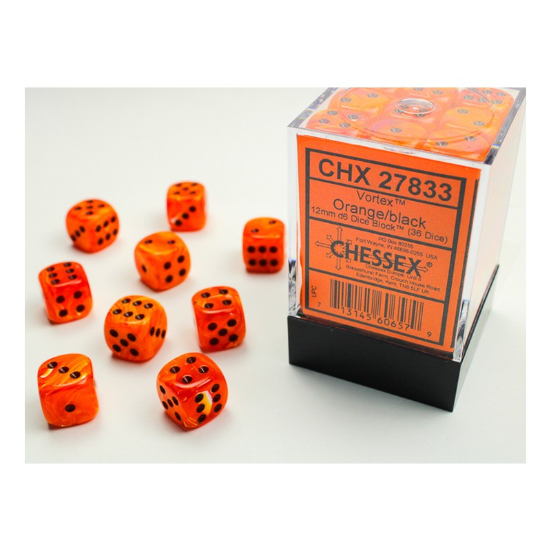 Pack de 36 dés D6 * vortex * ORANGE