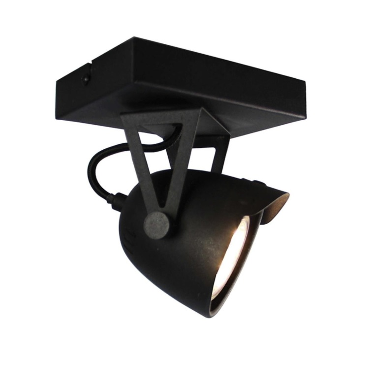 Spot Cap LED 1-lichts 14x10x14 cm Black