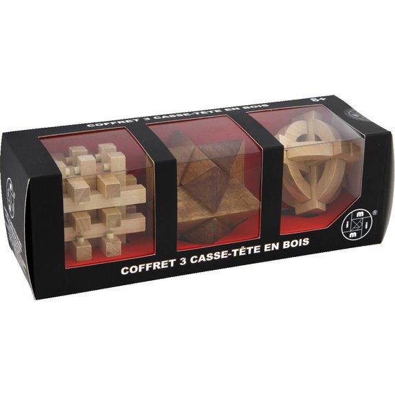 Coffret de 3 casse-têtes chinois