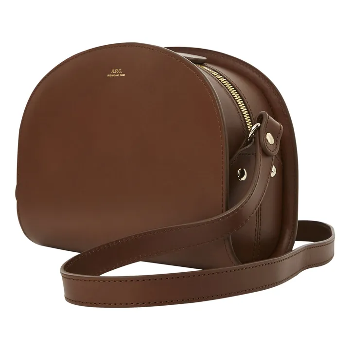 A.P.C. Sac Demi Lune Cuir Lisse | Noisette