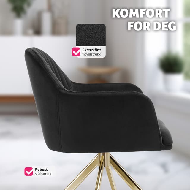 Stol Lona, velour med polstring