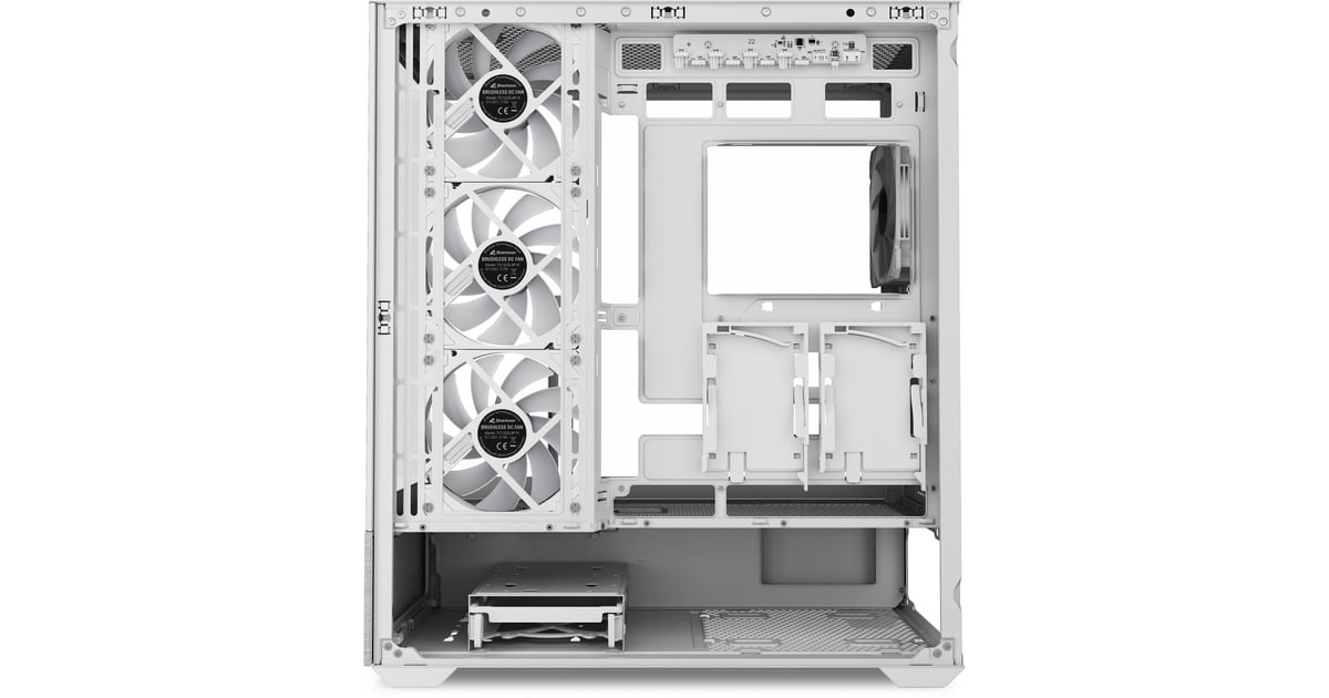 SharkoonAK7 ARGB midi tower behuizing  (Wit | 2x USB-A | 1x USB-C | RGB | Window)