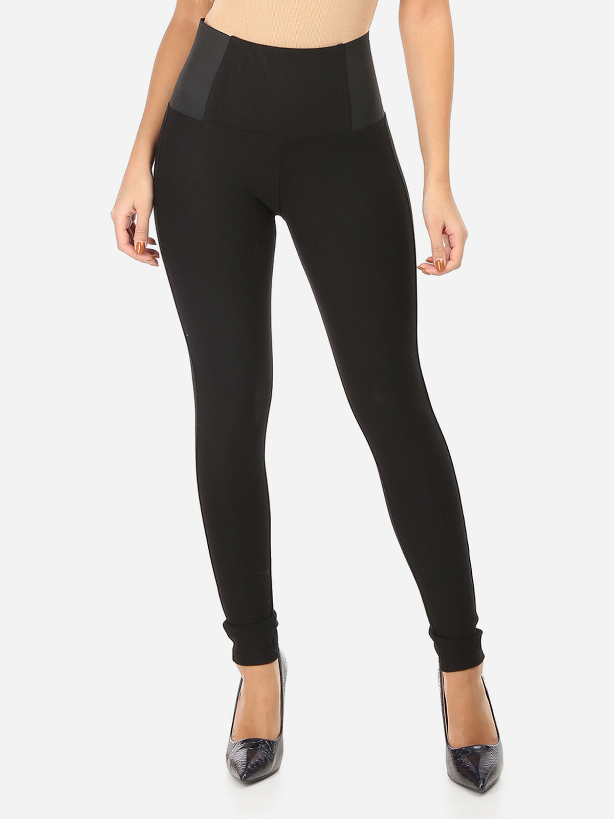 Tregging taille haute grandes tailles- Noir
