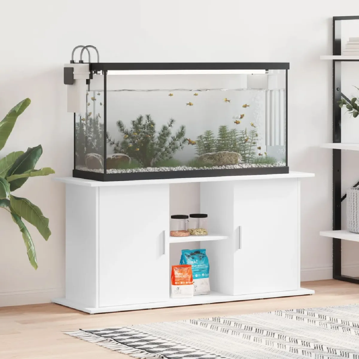 Support d'aquarium vidaXL 121x41x58 cm - Blanc