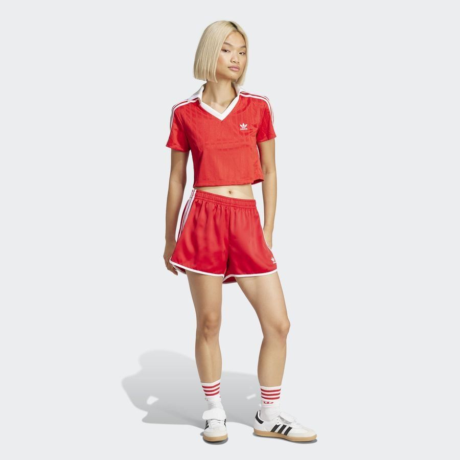adidas Short Running Adicolor 3-Stripes Sprinter - Rouge/Blanc