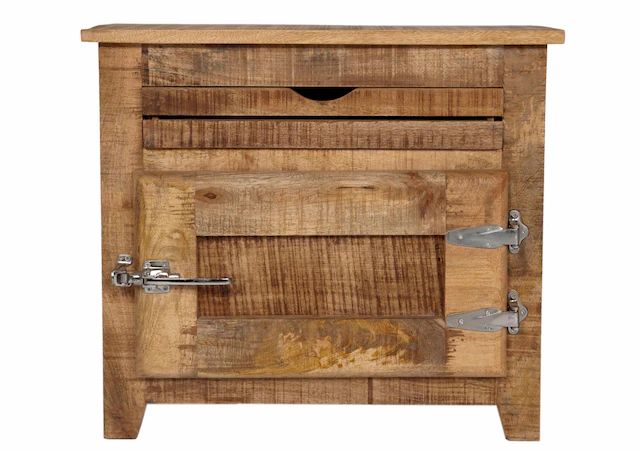 SIT Badkommode »Frigo« Mangoholz im Antik-Look mit Kühlschrankgriffen, Breite 67 cm