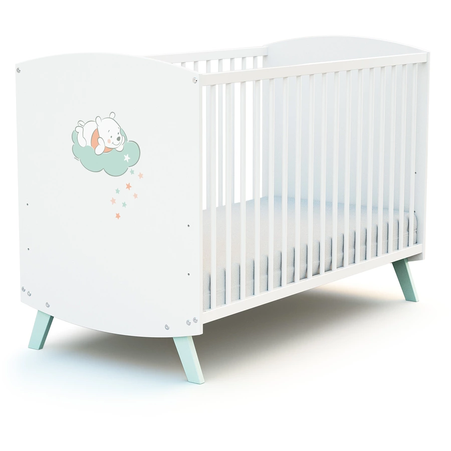 AT4 Babybett  Up in the Sky Winnie weiß 60 x 120 cm