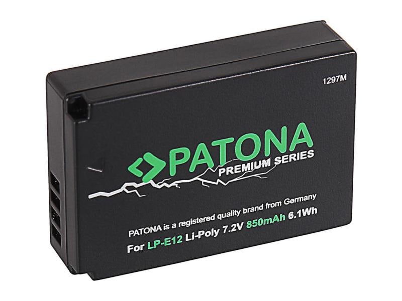 Patona Digitalkamera-Akku LP-E12, 850 mAh / 7.2V Ersatzakku für die Canon EOS-Serie