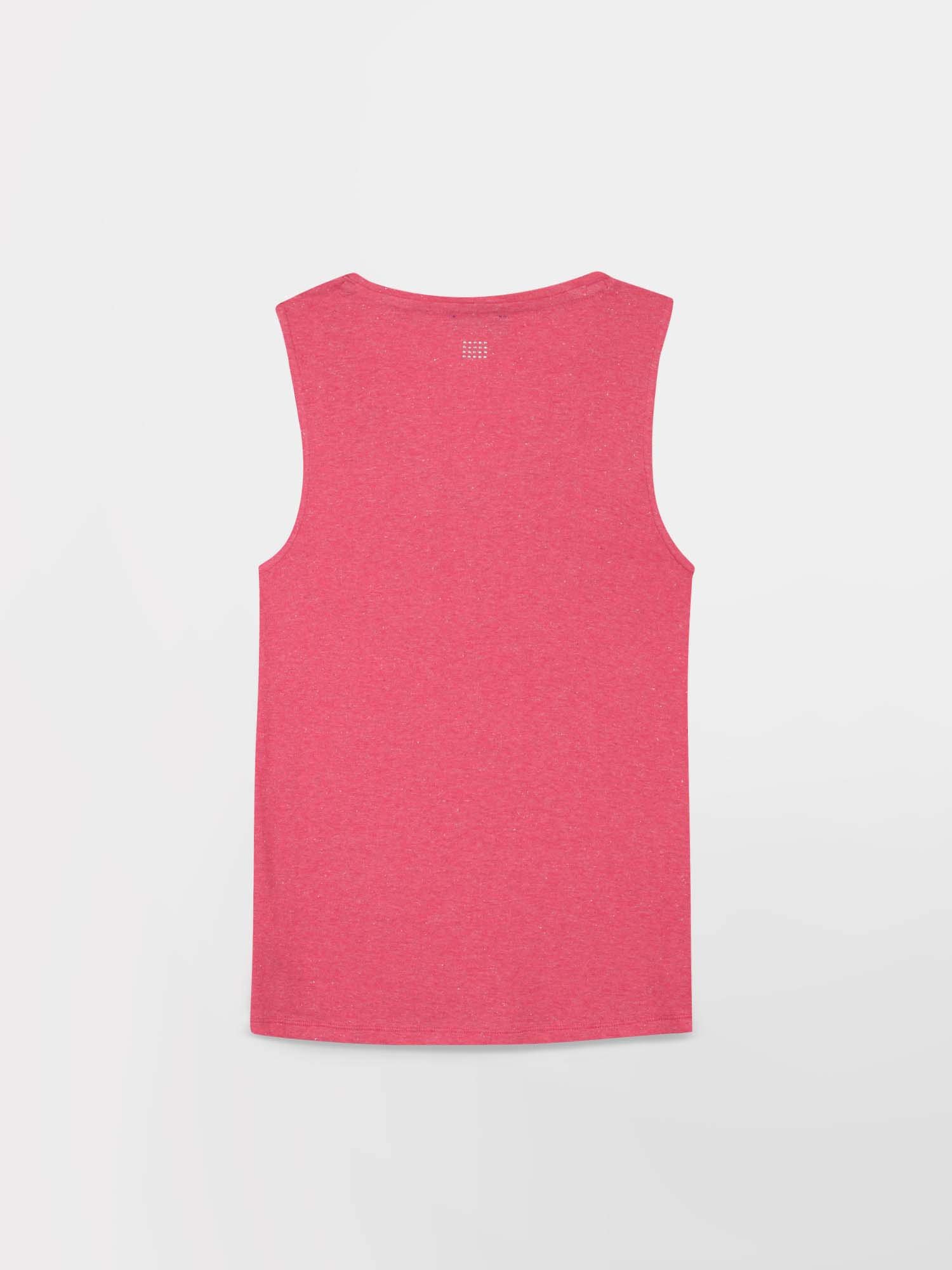 Débardeur Femme Col V Coton Rose Fushia