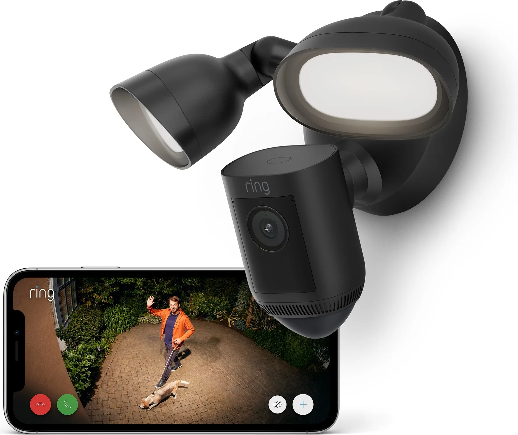 Ring Floodlight Cam Wired Pro Noir Caméra de surveillance