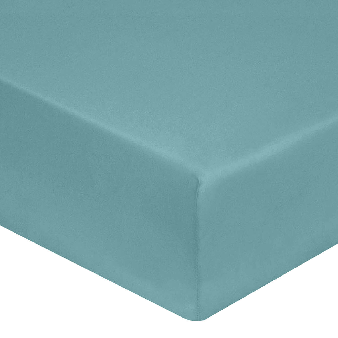 United by PDC Drap housse 100% Satin de Coton bonnet 40 cm céladon