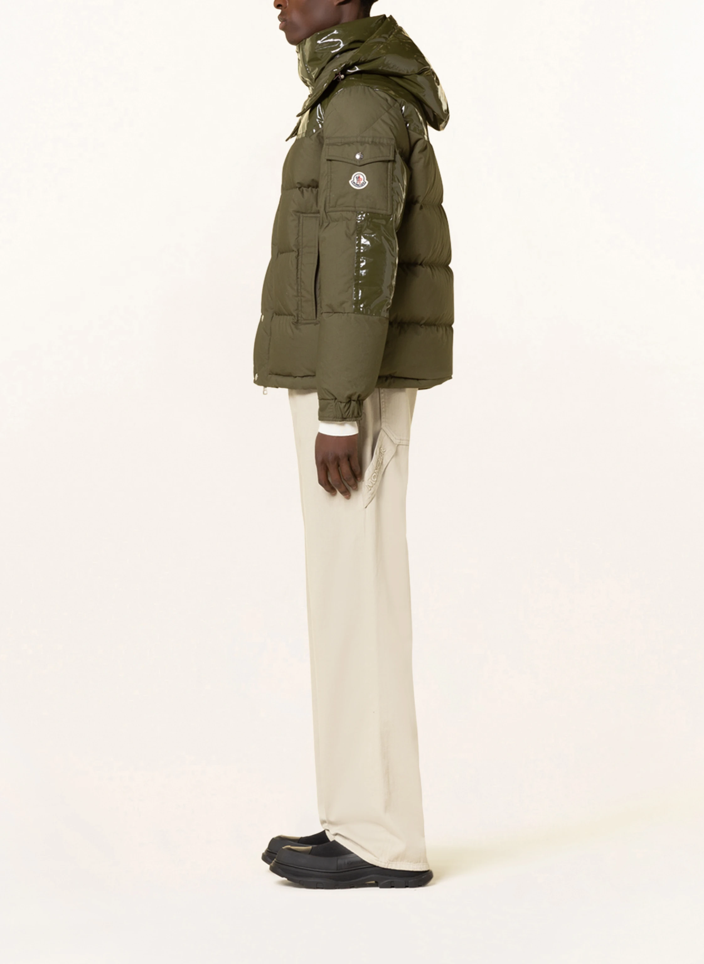 MONCLER Daunenjacke CHARDON im Materailmix mit abnehmbarer Kapuze