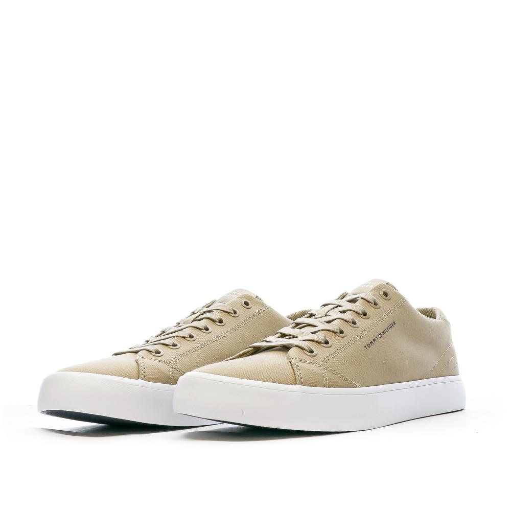 Tommy Hilfiger Baskets Beige Homme Tommy Hilfiger Low Canva