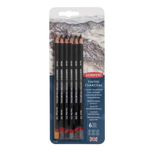 DERWENT Farbige Kohlestifte 6er-Set