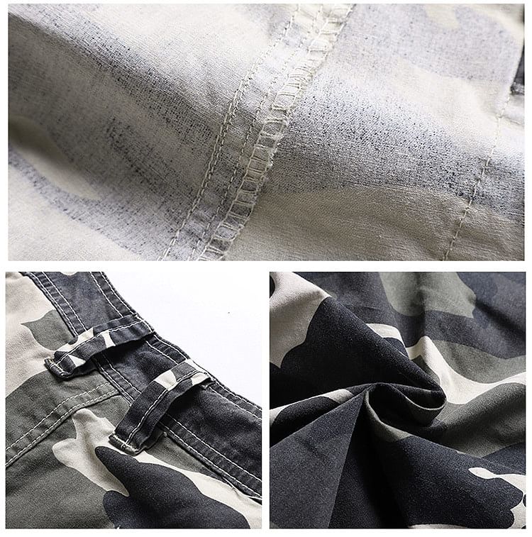Lefitt - Camo Shorts met middelhoge taille