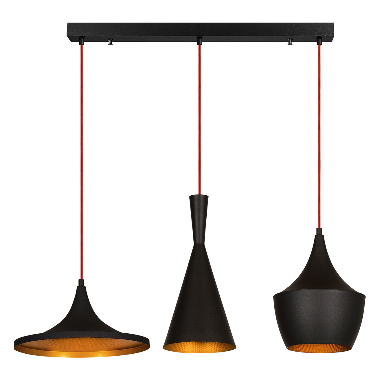 Opviq Suspension Elmas noir/doré - 80x130 cm
