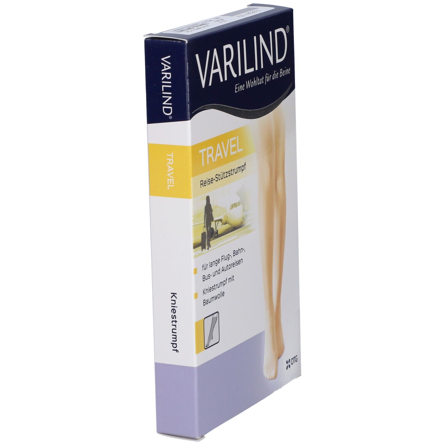 VARILIND® Travel Kniestrümpfe 180 DEN beige Gr. M (40-42,5)
