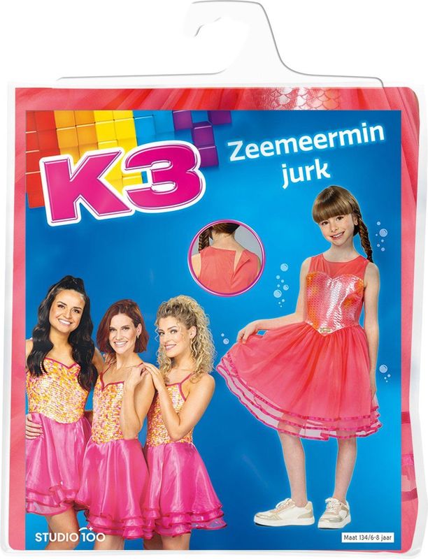 K3 - Verkleedjurk - Zeemeermin - Roze - 100% Polyester