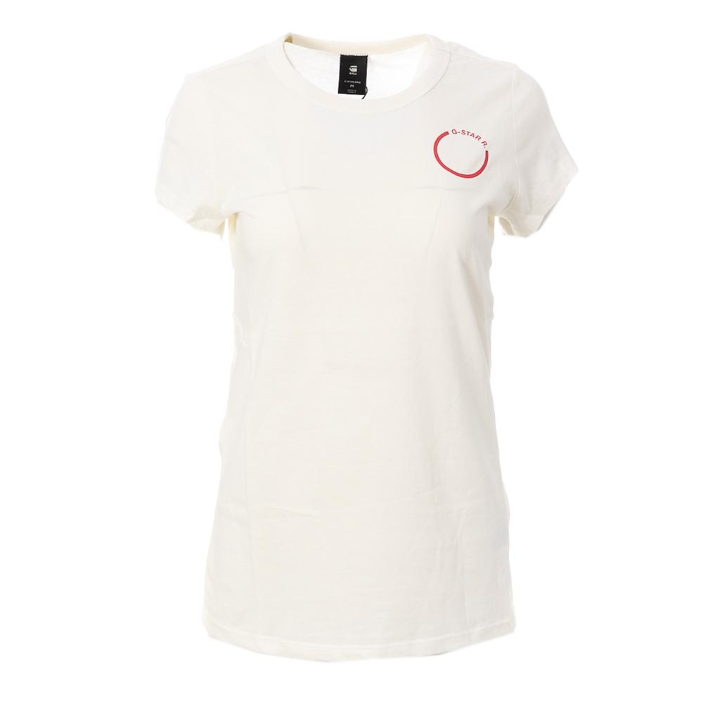 T-shirt Ecru Femme G-Star Raw Circle