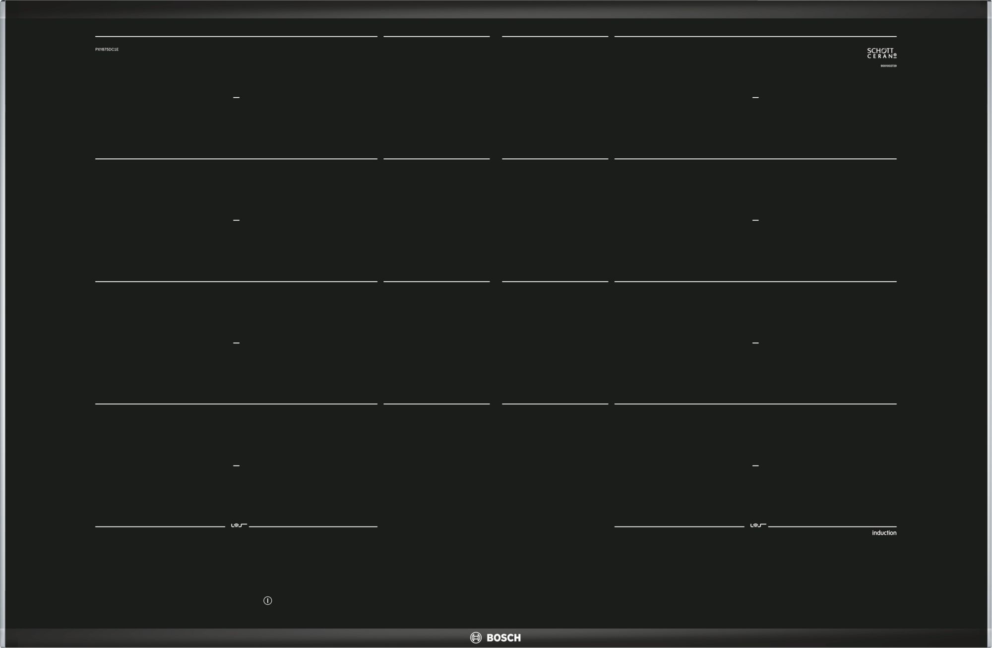 PRODUTO RECONDICIONADO # Série | Placa de indução de 80 cm preta PXY875DC1EB