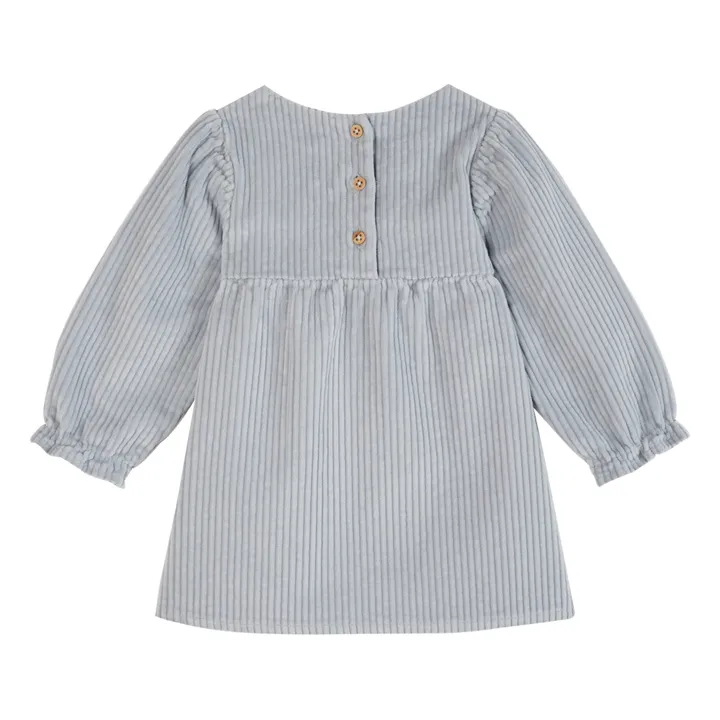 Emile et Ida Robe Velours Côtelé | Bleu ciel