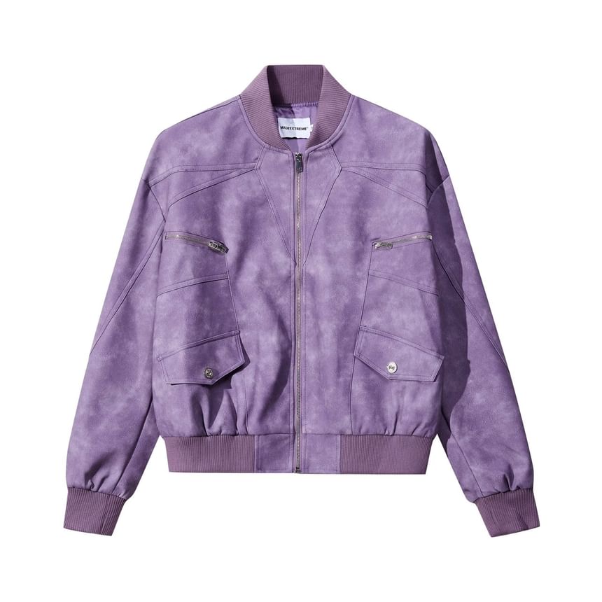 Essere - Tie Dye kunstleer bomberjack met rits