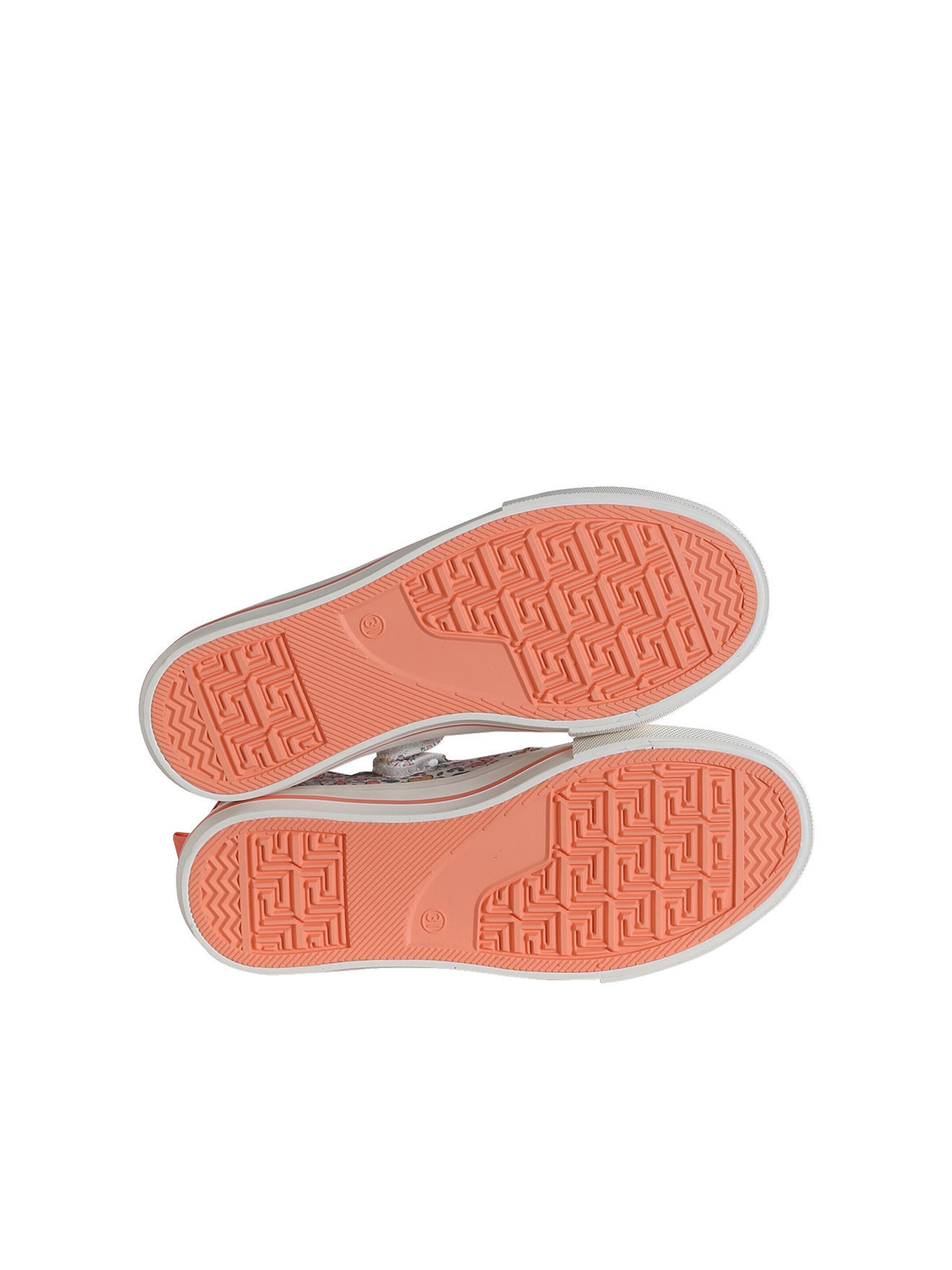 Vertbaudet Mädchen Stoff-Sneakers mit Reißverschluss rosa bedruckt