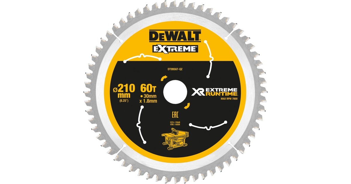 DEWALTCirkelzaagblad DT99567, 210 / 30mm  (60 Tanden)