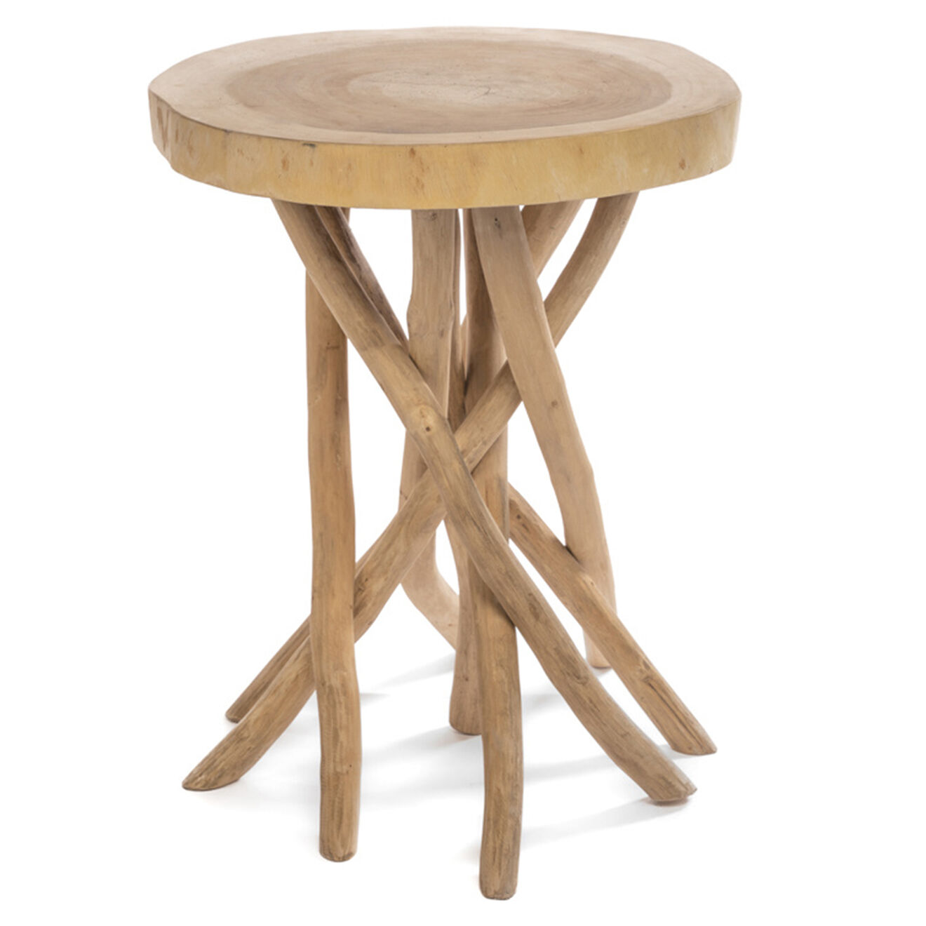 Bazar Bizar Table d'appoint Gili naturel - 60x60x75 cm