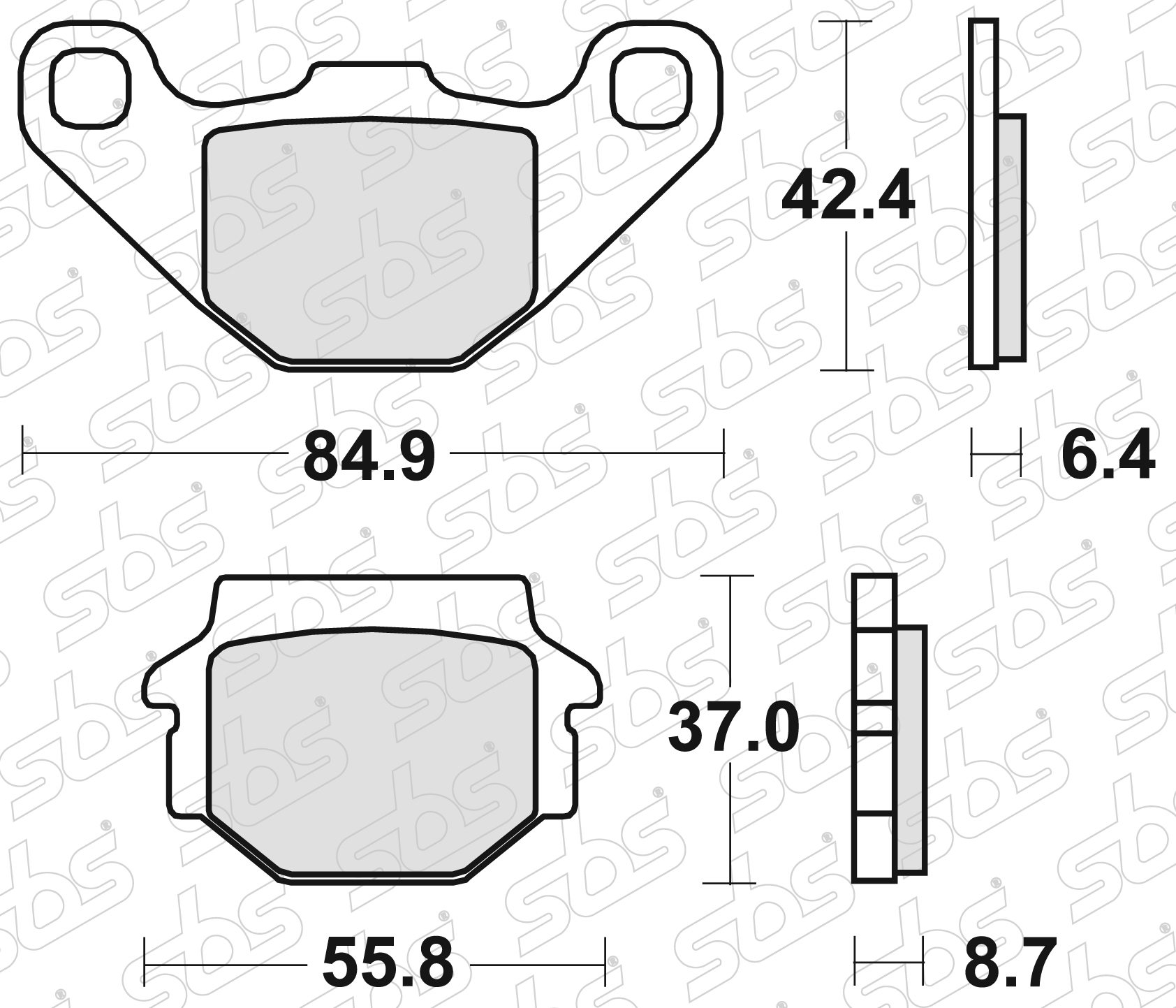SBS - Plaquettes de frein 541 HF
