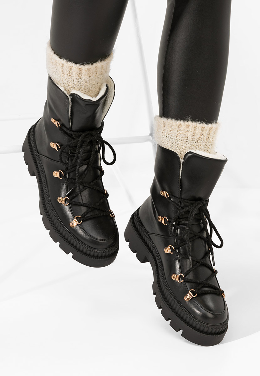 Bottines doublées femme noires Solira