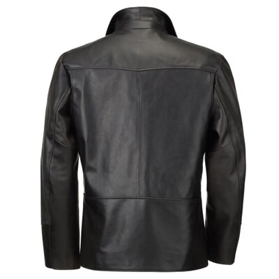 Herren-Pferdelederjacke Pull-up, Schwarzbraun
