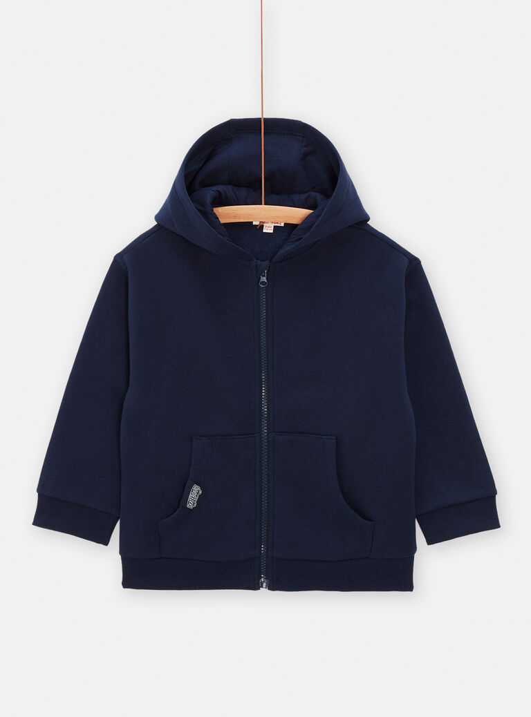 Haut de jogging bleu à capuche pour garçon