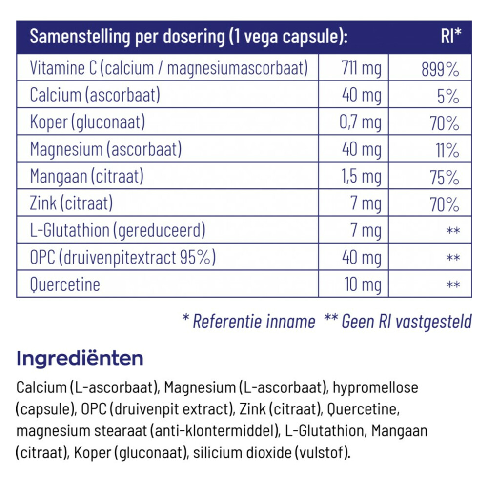 2x Vitakruid Gebufferde Vitamine C 90 vegacapsules