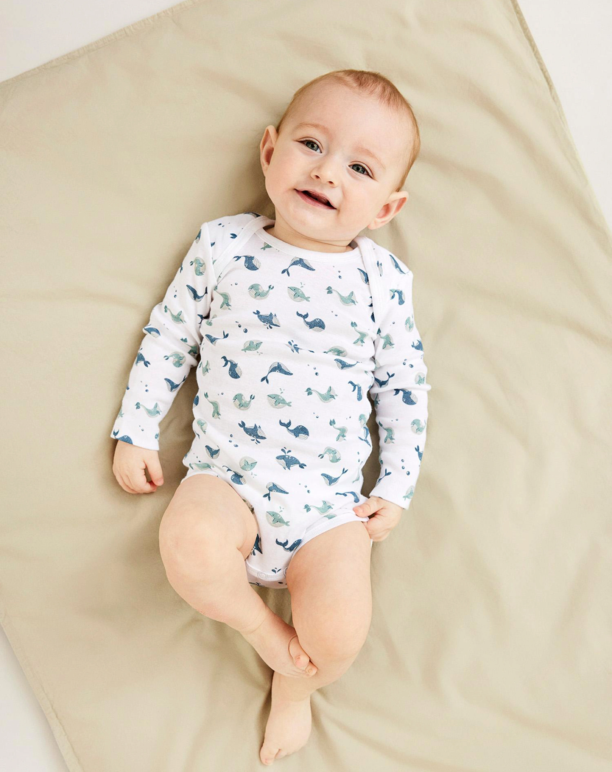 Langarmbody NBMBODY WHALE 3er-Pack in majolica blue