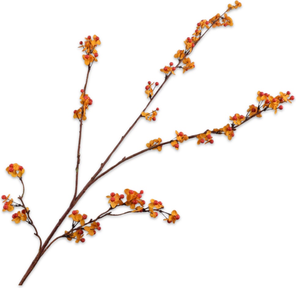 Silk-ka kunstbloem Boomwurger oranje 109 cm