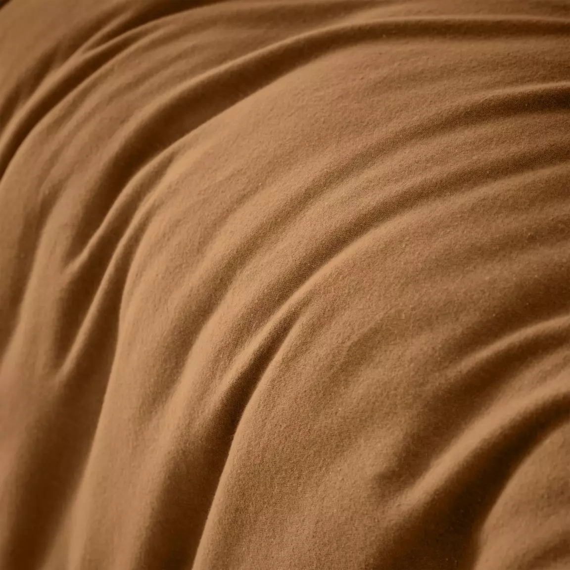Housse de couette flanelle de coton (140 x 200 cm) Théa Camel