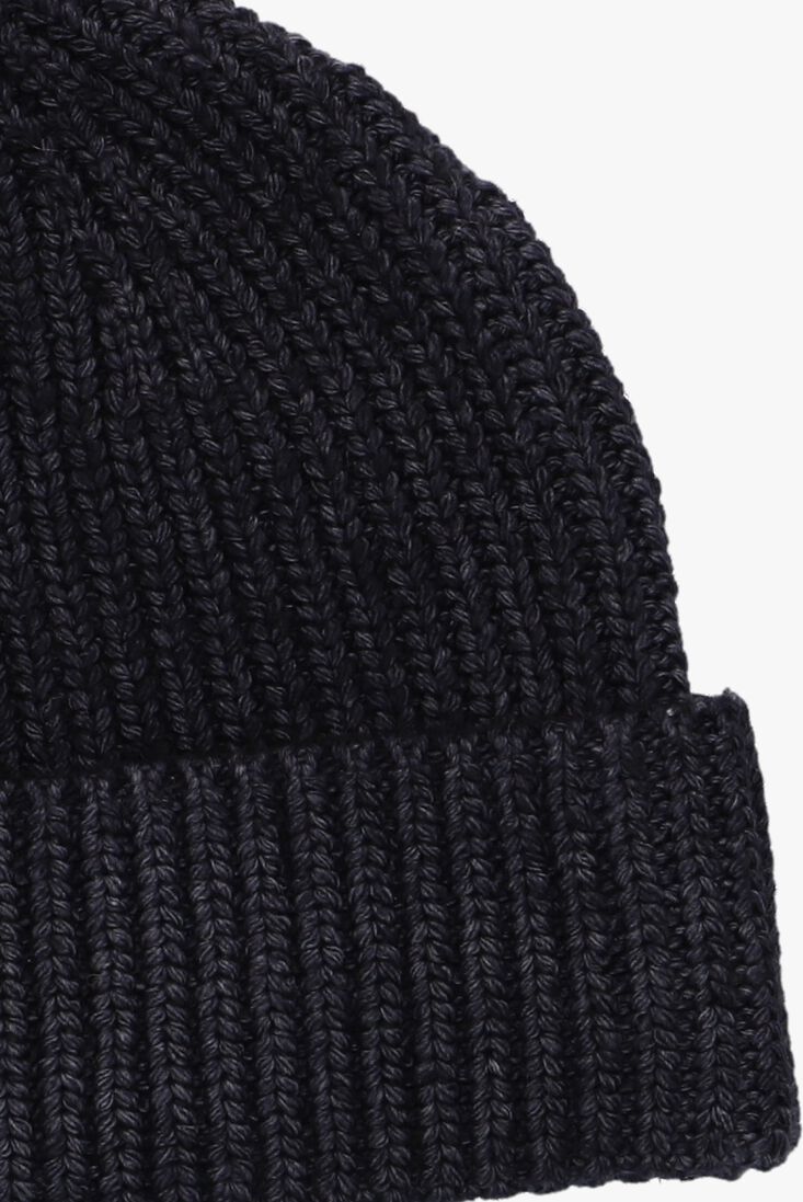 donkerblauwe profuomo muts hat wool nylon