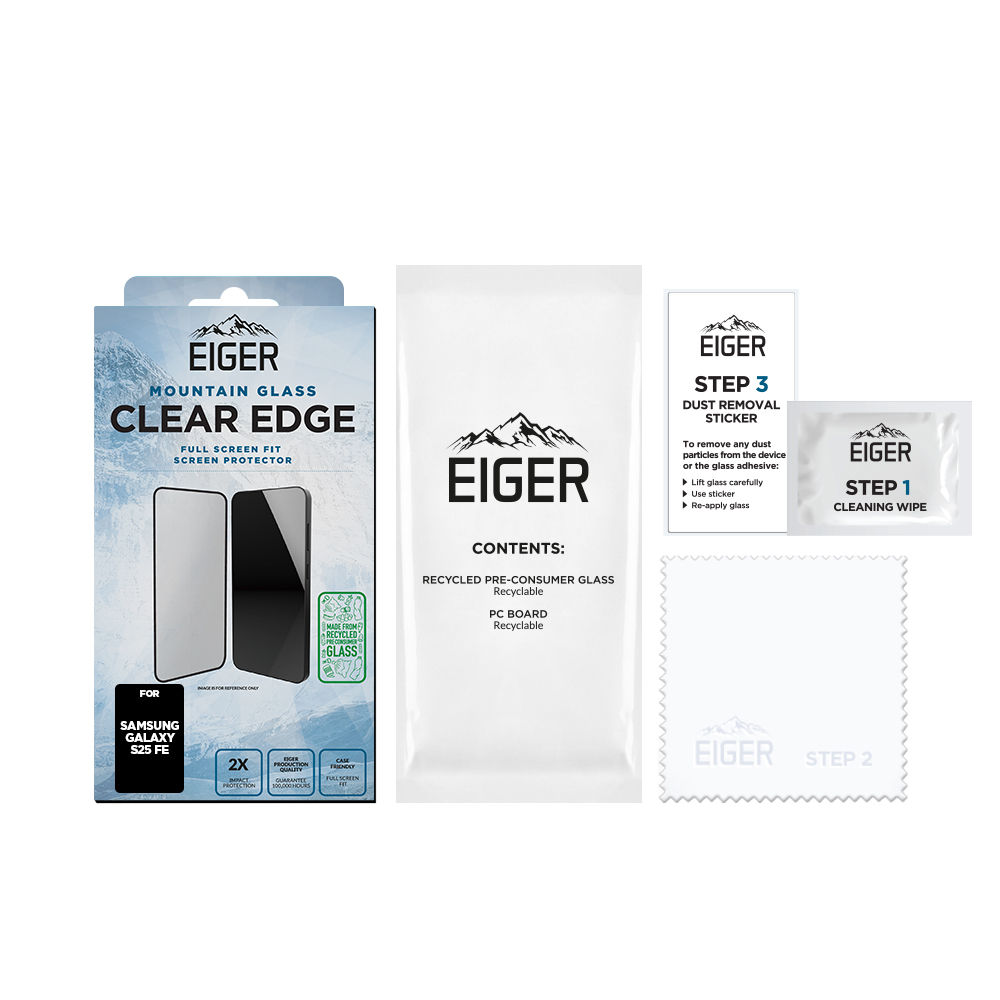 Samsung Galaxy S25 FE Mountain Glass Clear Edge Panzerglas 3D Displayschutz Case Friendly (EGSP01088)