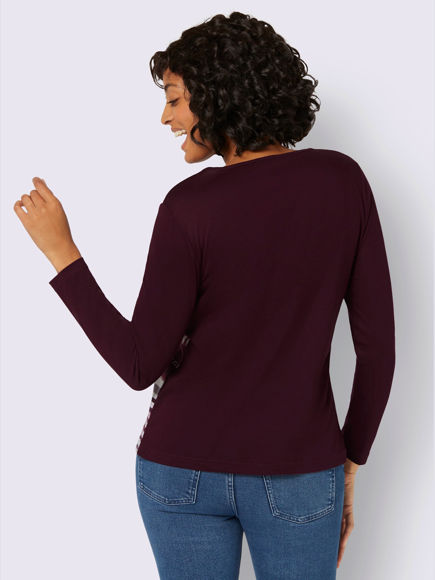 T-shirt avec un imprimé tendance et manches longues