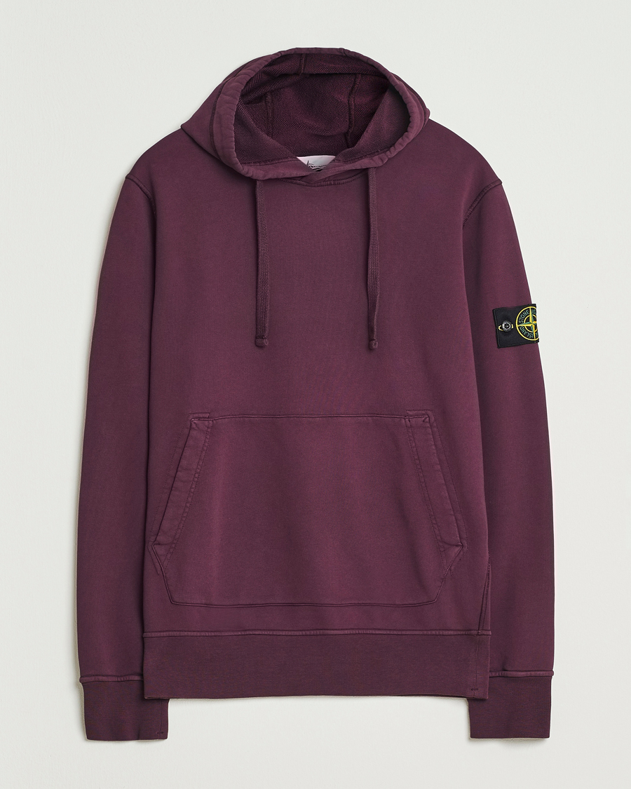 Stone Island Garment Dyed Fleece Hood Amaranth