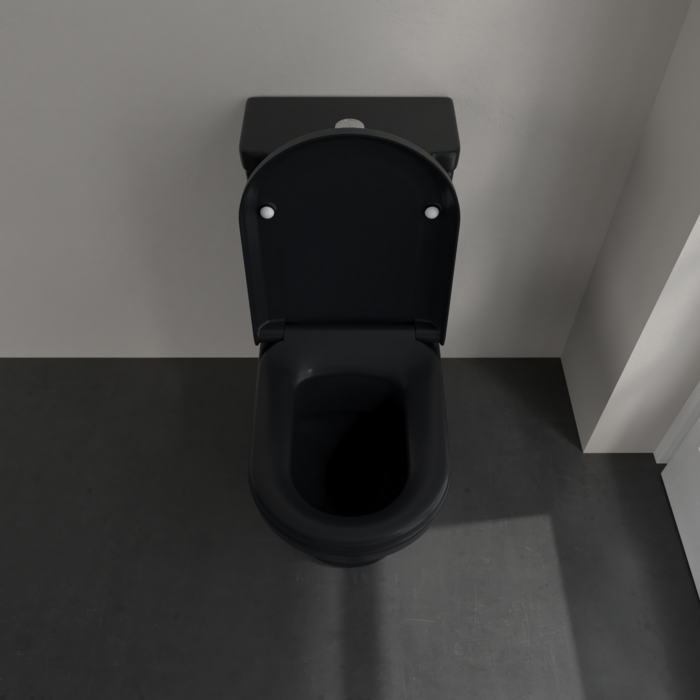 Villeroy & Boch Hommage staand toilet CeramicPlus zwart mat