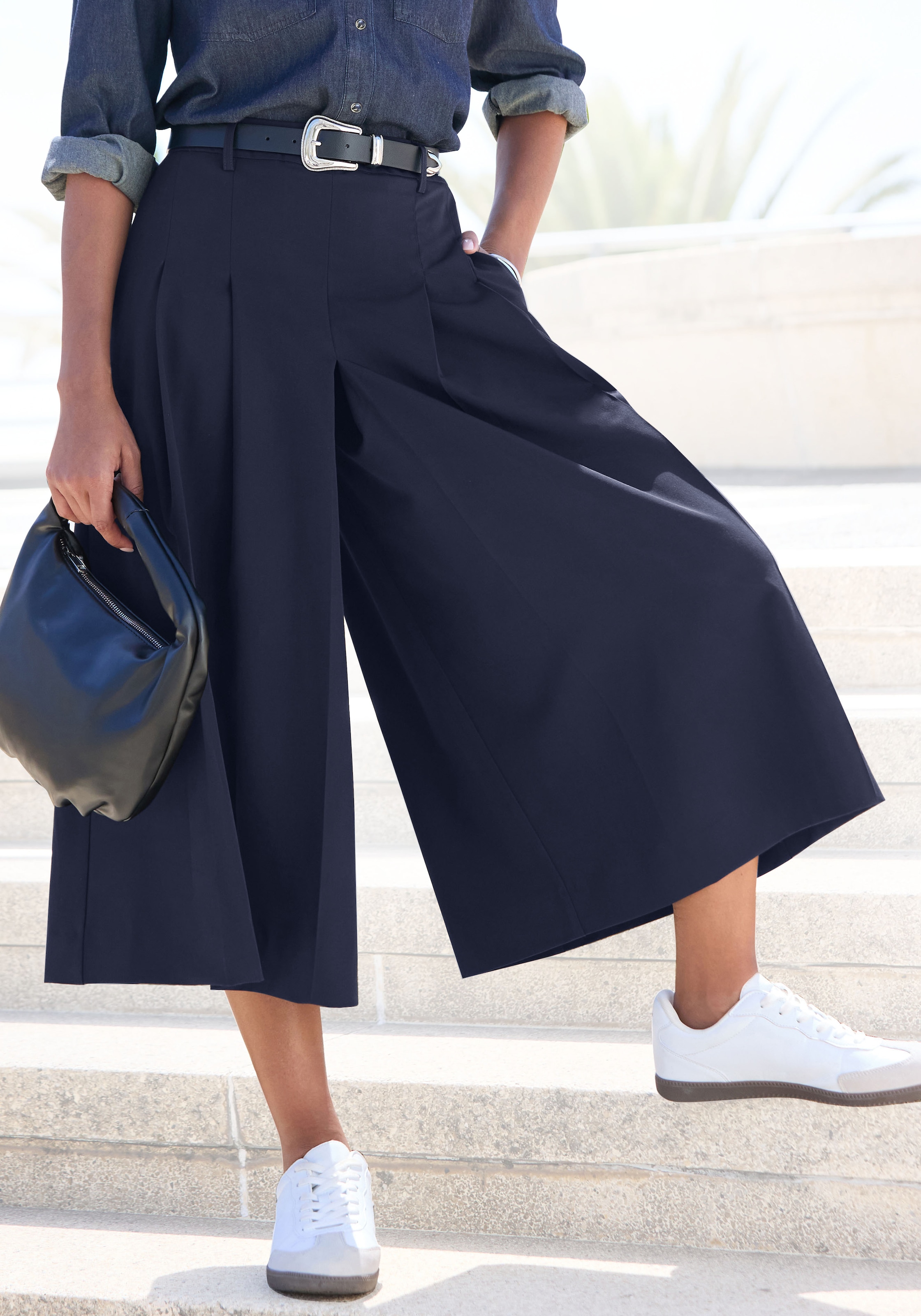 LASCANA Hosenrock , mit Bundfalten, Anzughose, business chic