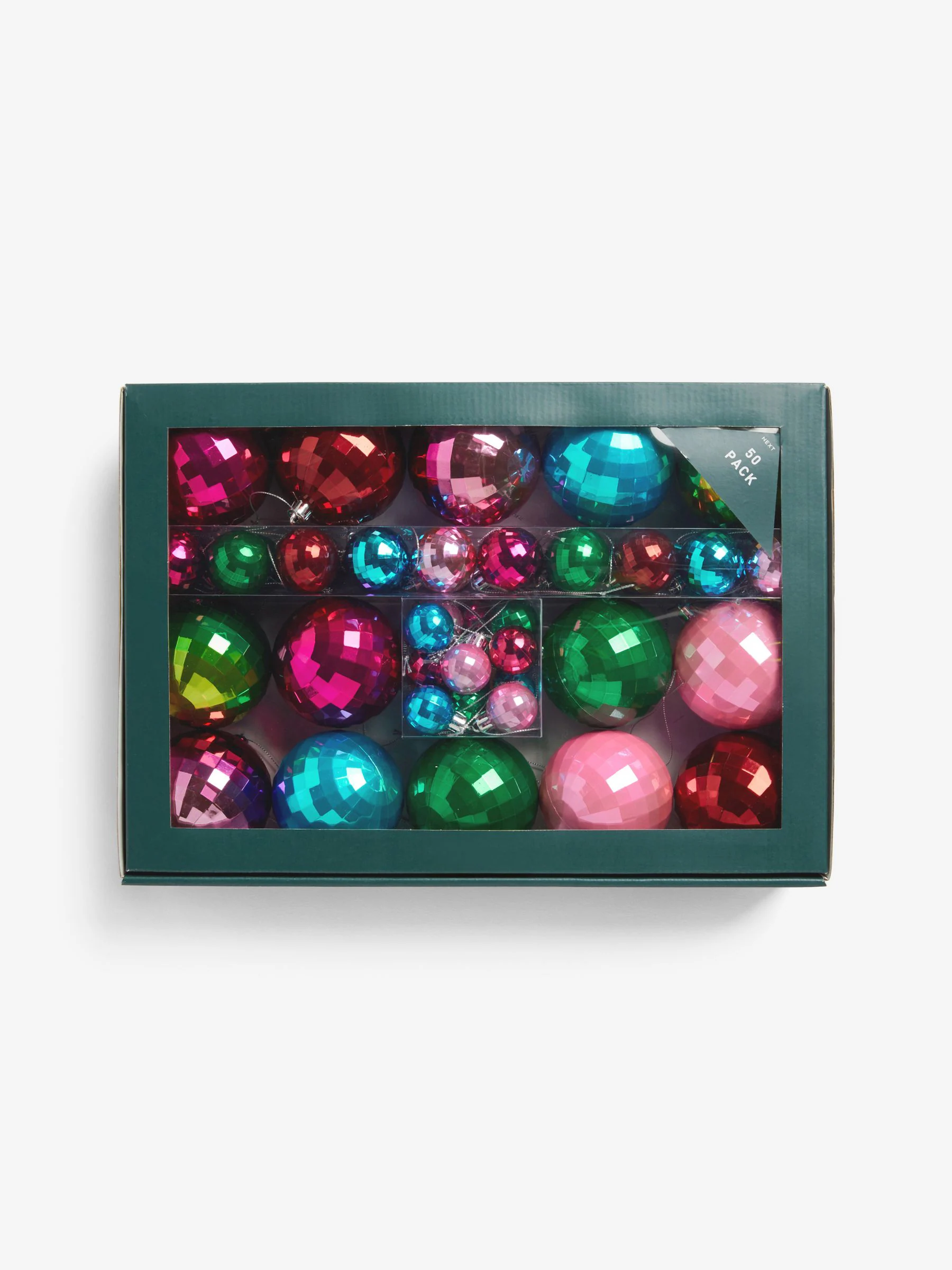 Set van 50 onbreekbare kerstballen