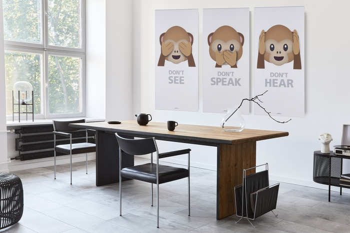 Akustikbillede Art-Acoustic speak 60 x 120 cm - hvid