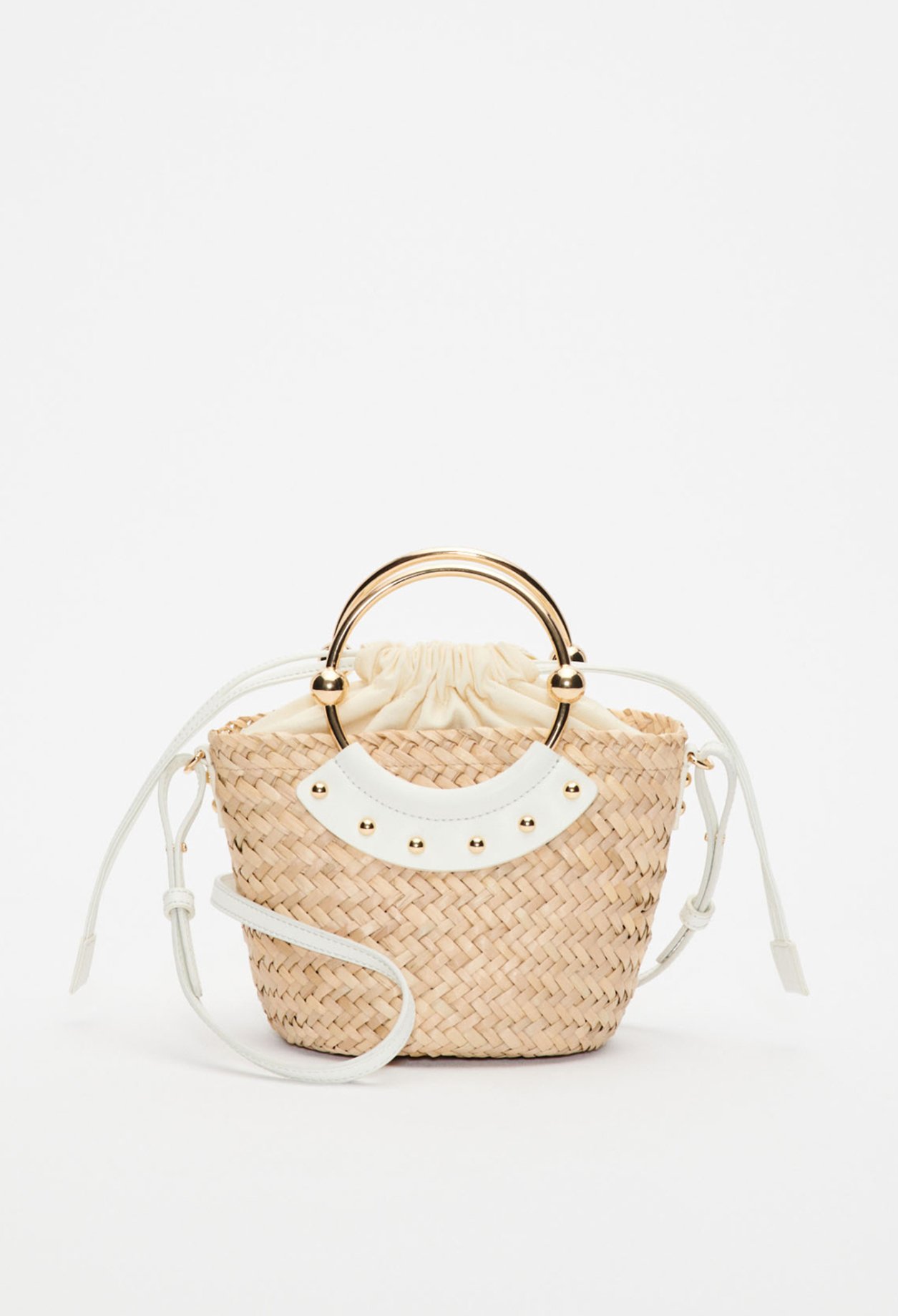 Petit panier blanc osier