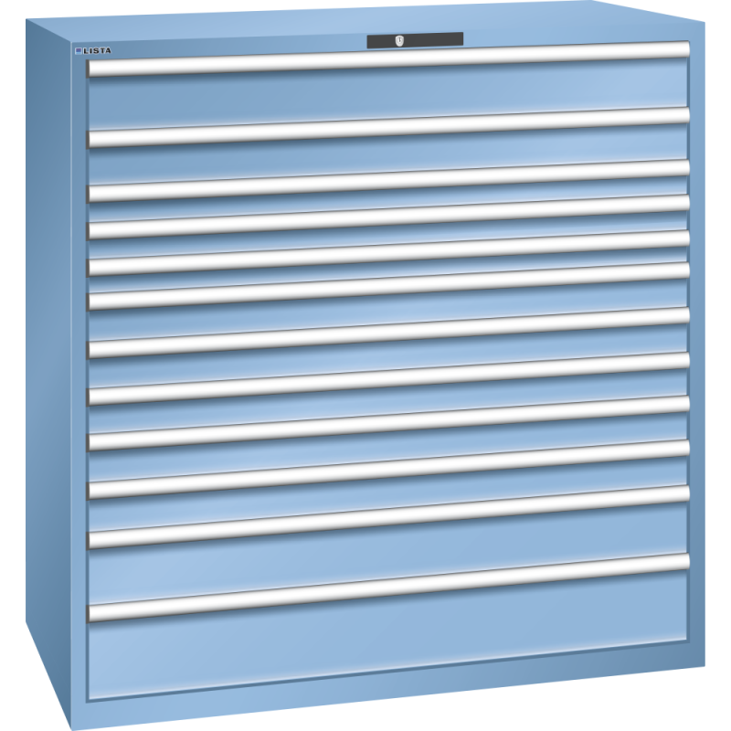 Armoire à tiroirs Lista 78 x 36E  H 145 x L 143,1 x P 72,5 cm 12 tiroirs Key Lock