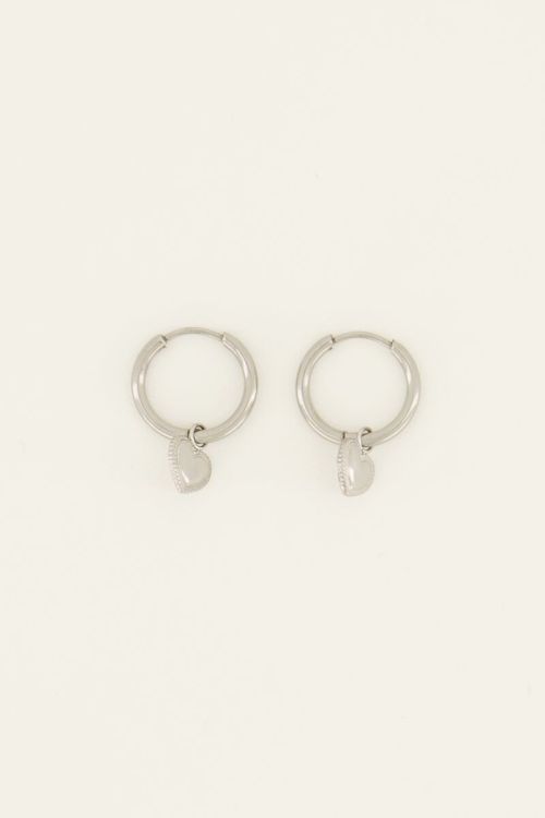 Oorringen met hart hanger