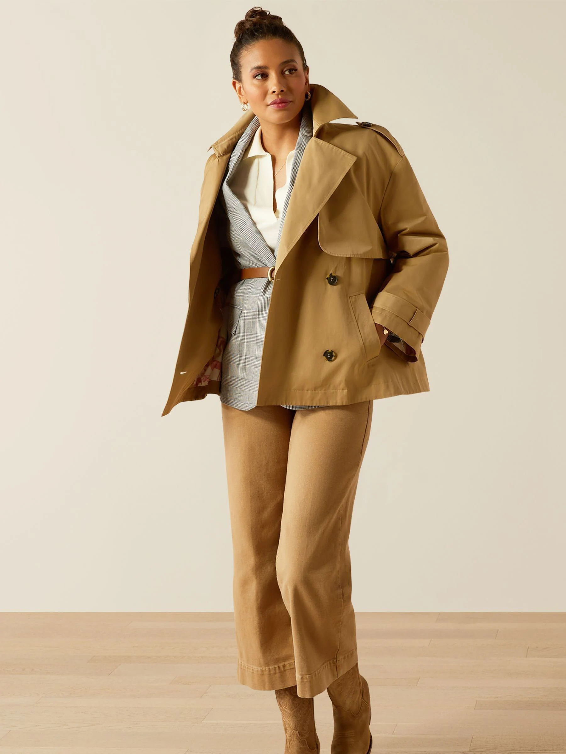 Ariat Natural Staunton A-Line Trench Coat