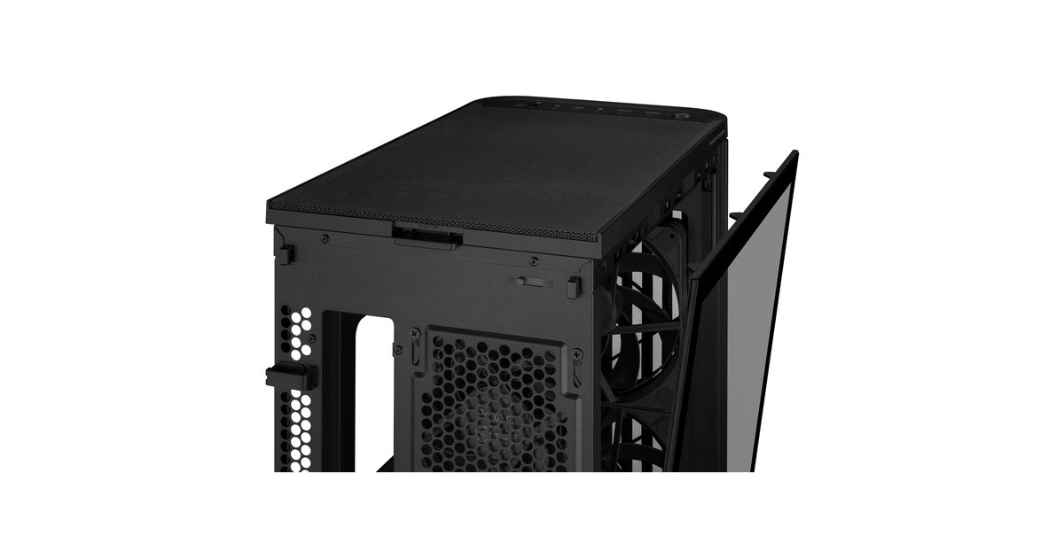 ASUSProArt PA401 Wood Edition - Tempered Glass Panel midi tower behuizing  (Zwart | 2x USB-A | 1x USB-C | Tempered Glass)